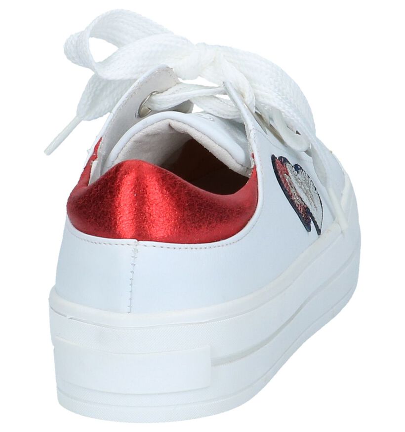 Witte River Woods Flika Lage Geklede Sneakers in leer (214788)