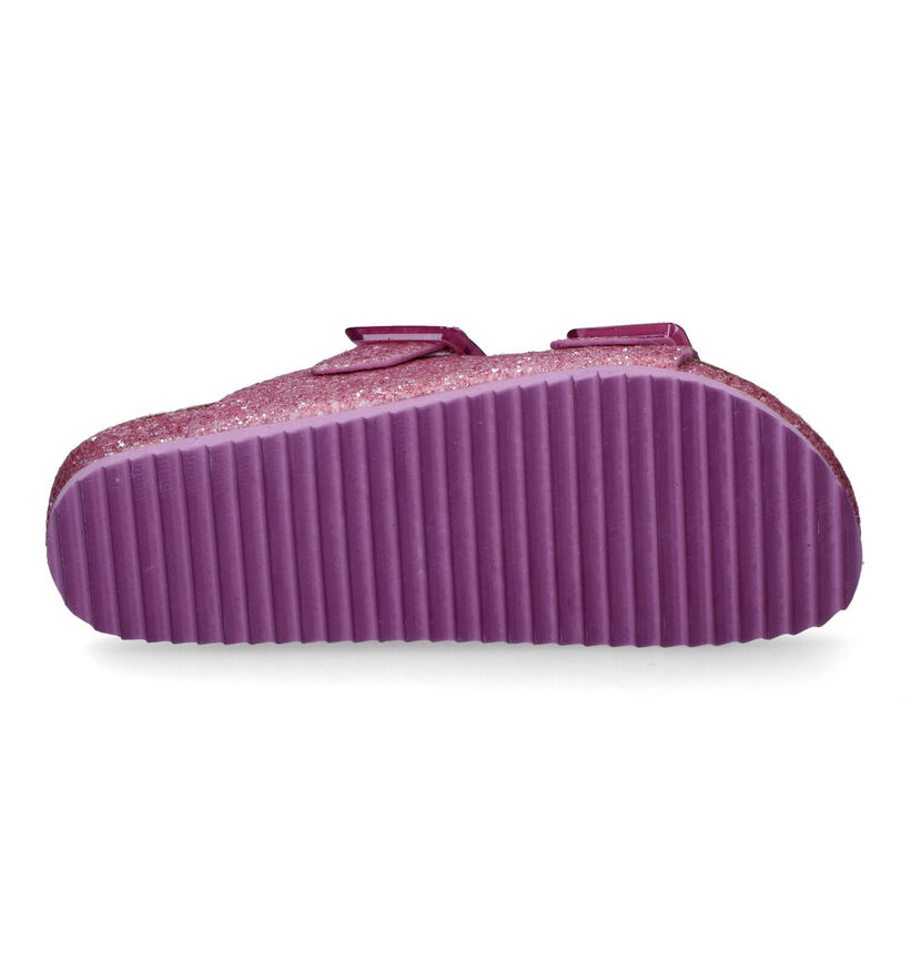 Colors of California Nu-pieds plates en Violet en simili cuir (307070)
