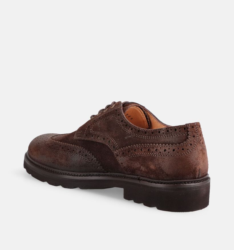 Ambiorix Sutrio Donkerbruine Geklede Veterschoenen voor heren (381988) - geschikt voor steunzolen