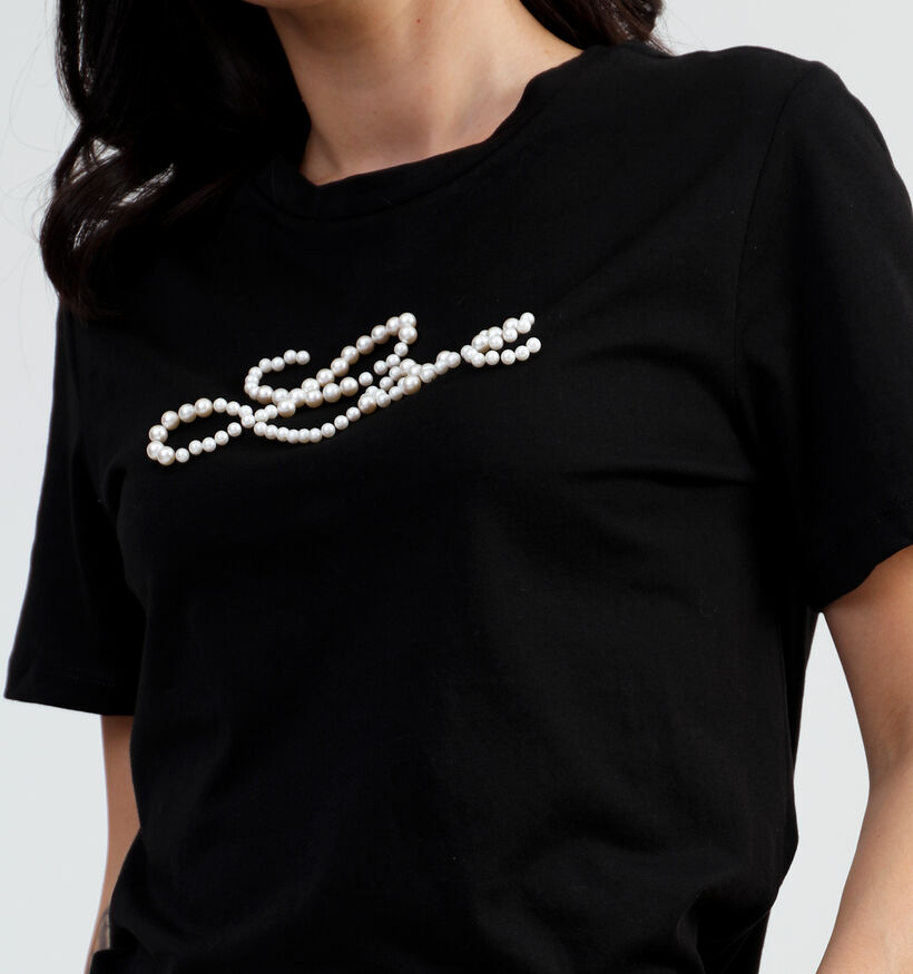 Pieces Rine T-shirt en Noir pour femmes (348383)