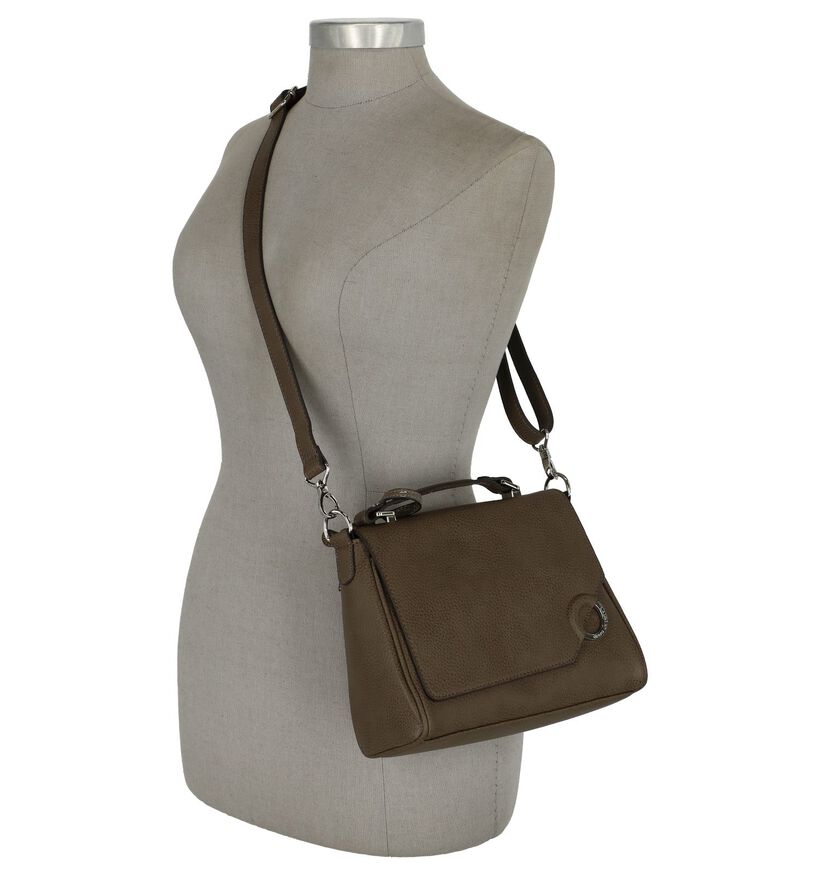 Taupe Crossbody Tas Laurent David Camille in imitatieleer (230061)