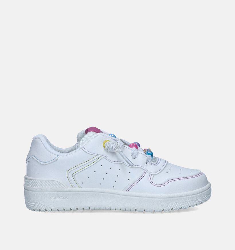 Geox Washiba Baskets en Blanc pour filles (351927) - pour semelles orthopédiques
