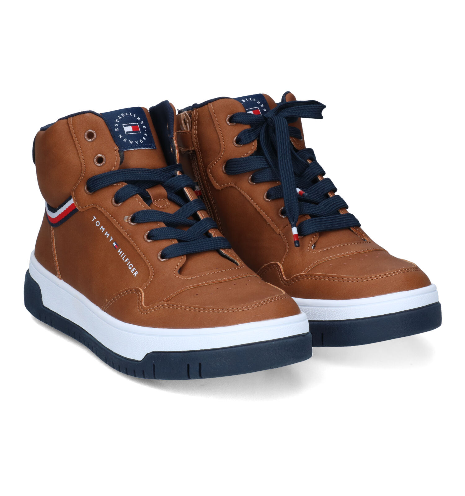 Tommy Hilfiger Cognac Hoge Sneakers Jongens Hoge schoenen Online op TORFS.BE