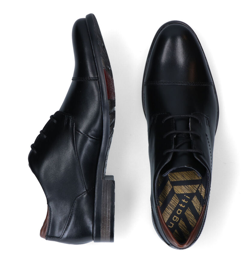 Bugatti Licio Chaussures Habillées en Noir pour hommes (302210)