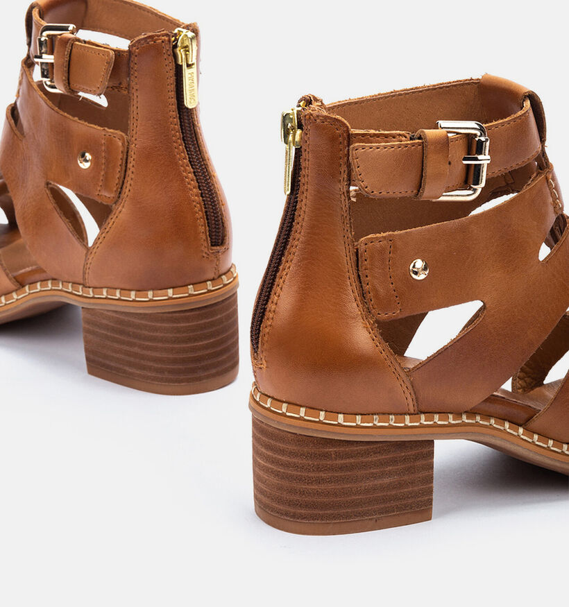 Pikolinos Blanes Sandales &agrave; talons en Cognac pour femmes (370538)