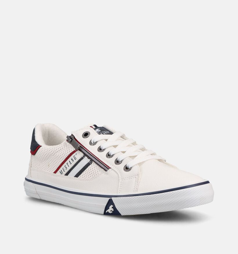 Mustang Witte Veterschoenen voor heren (372963)