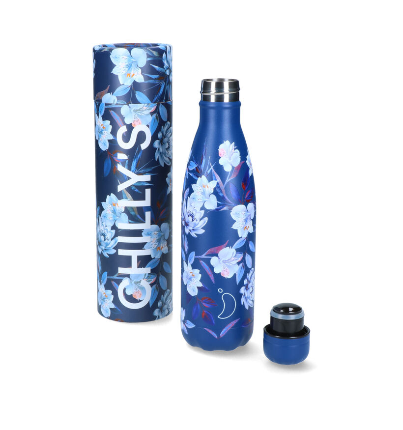 Chilly's x Floral Fleurs Bleues Blauwe Drinkfles 500ml (325717)