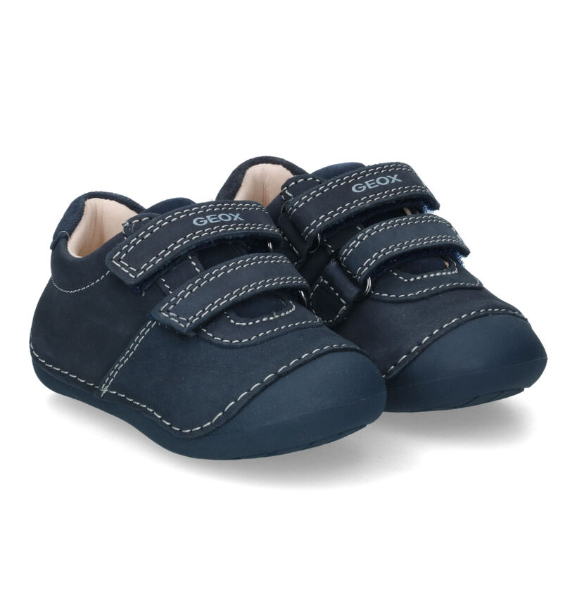 Geox Tutim Chaussures pour bébé en Bleu en nubuck (317575)