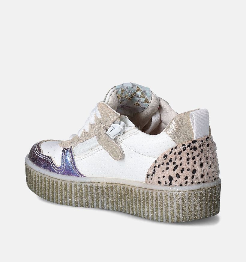 Braqeez Peggy Paris Baskets basses en Blanc pour filles (357456) - pour semelles orthopédiques