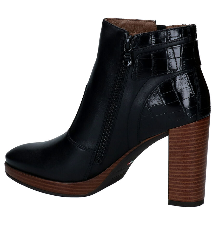 NeroGiardini Bottines à talons en Noir en cuir (300046)