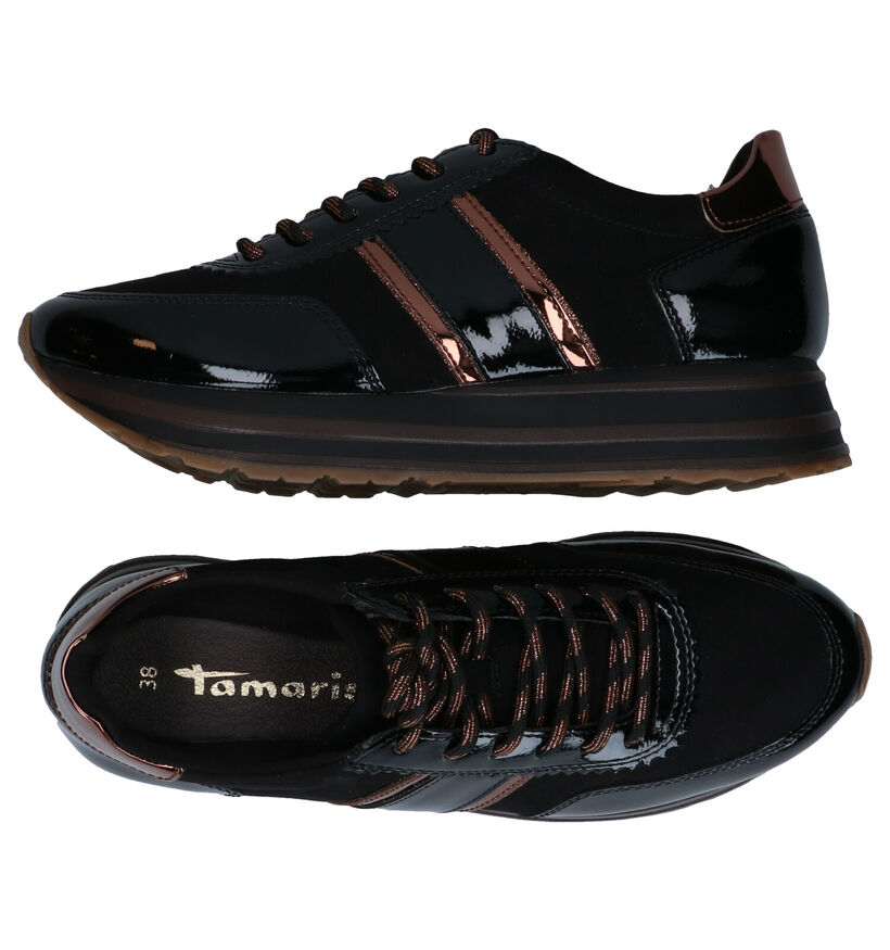Tamaris Zwarte Sneakers in kunstleer (293916)
