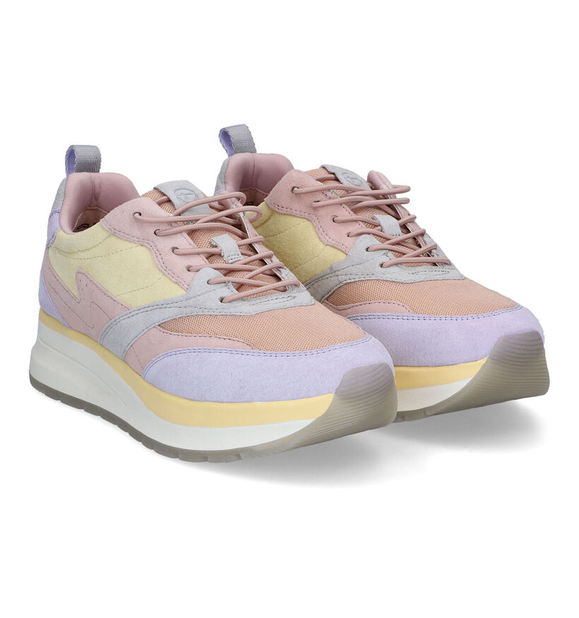 Tamaris Roze Sneakers in stof (306340)