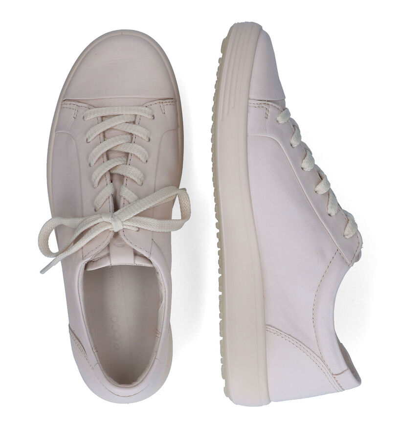 ECCO Soft 7 Ecru Veterschoenen in leer (307447)