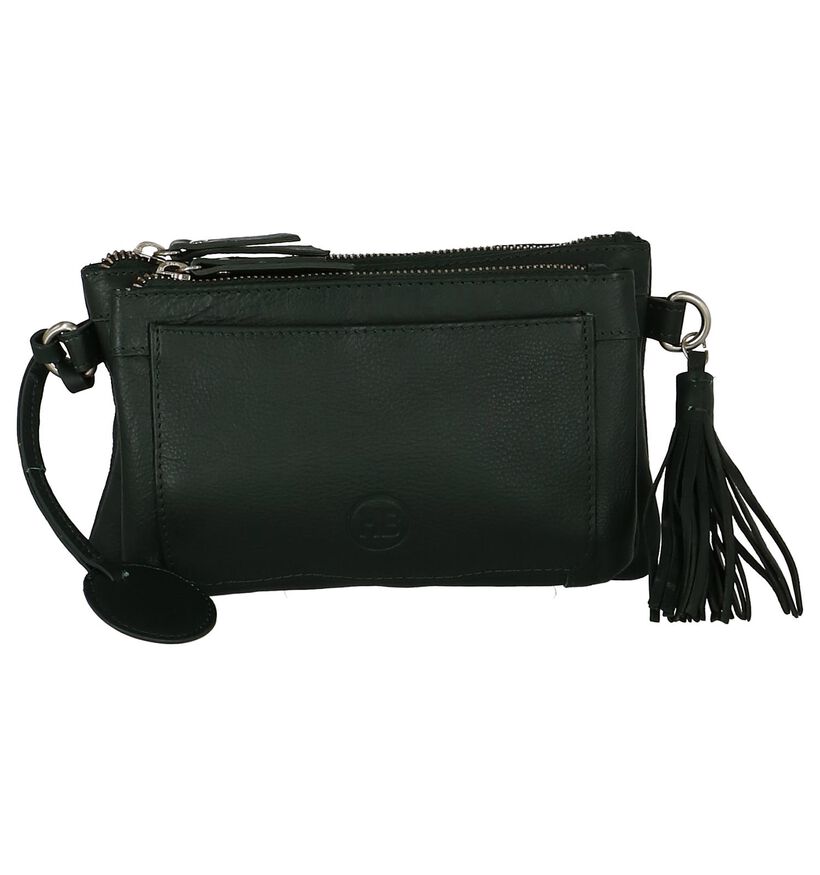 Donkergroene Hampton Bays Crossbody Tas in leer (235331)