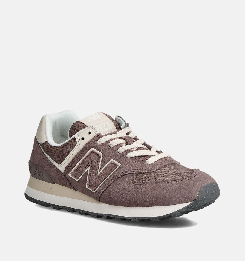 New Balance WL 574 Bruine Sneakers voor dames (358241) - geschikt voor steunzolen