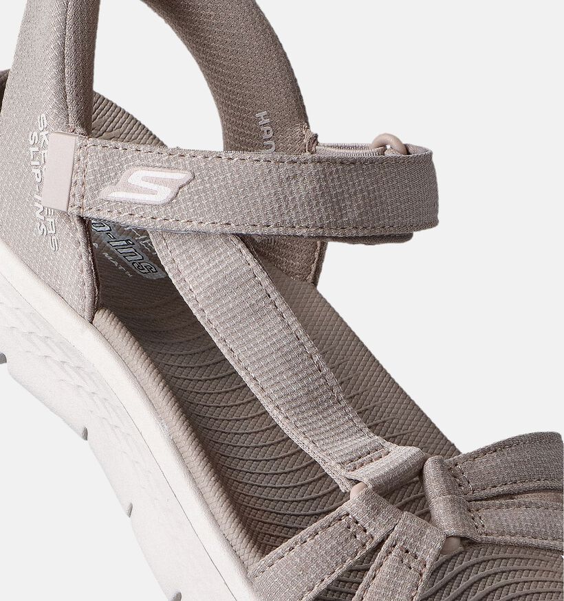 Skechers Go Walk Flex Illuminate Sandales en Taupe pour femmes (354741)