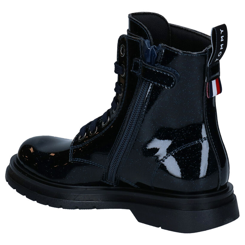 Tommy Hilfiger Blauwe Bottines in lak (295386)