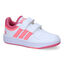 adidas Hoops 3.0 Witte Sneakers voor meisjes (301118) - geschikt voor steunzolen