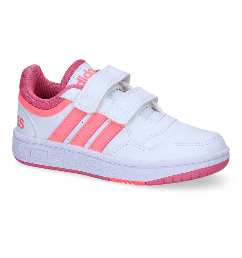 adidas Hoops 3.0 Witte Sneakers in kunstleer (301118)