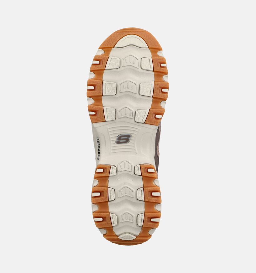 Skechers D'Lites Vintage Wave Baskets en Beige pour femmes (375609)