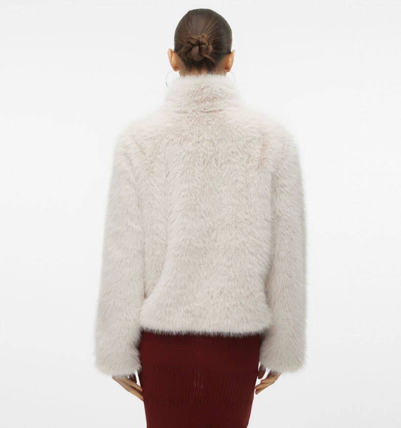 Vero Moda Monroe Fluffy Manteau en Ecru pour femmes (364512)