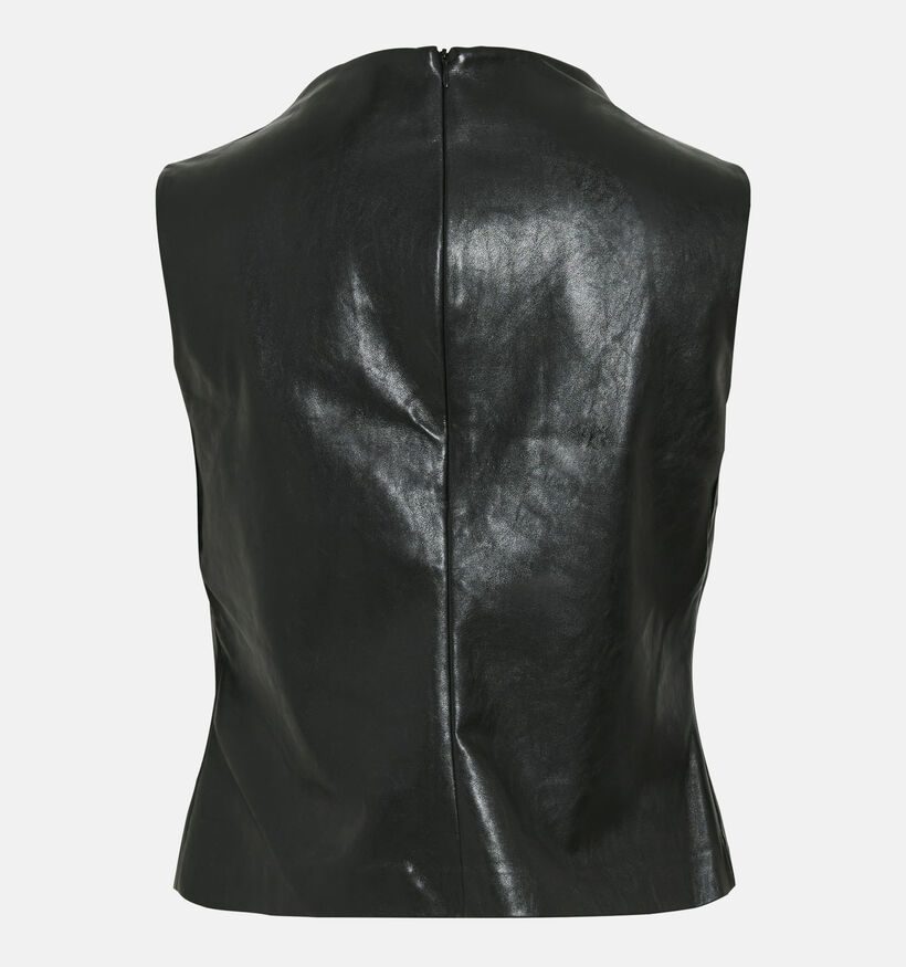 Vila Elana Draped Zwarte Top voor dames (369188)