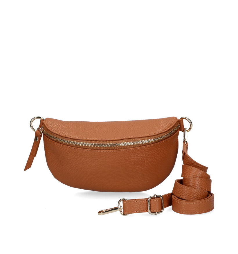 Via Limone Oranje Crossbody Tas in leer (322660)