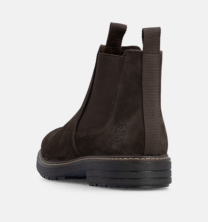 Rieker Bottines Chelsea en Brun fonc&eacute; pour hommes (379830) - pour semelles orthop&eacute;diques