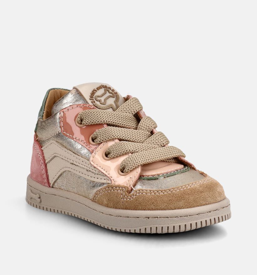 STONES and BONES Need Gouden Sneakers met Veter en Rits voor meisjes (378216) - geschikt voor steunzolen