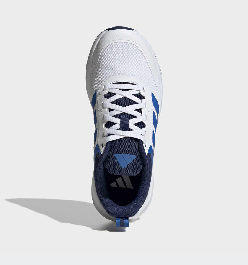 adidas Fortarun 4.0 Baskets en Blanc/Bleu pour gar&ccedil;ons (372683) - pour semelles orthop&eacute;diques