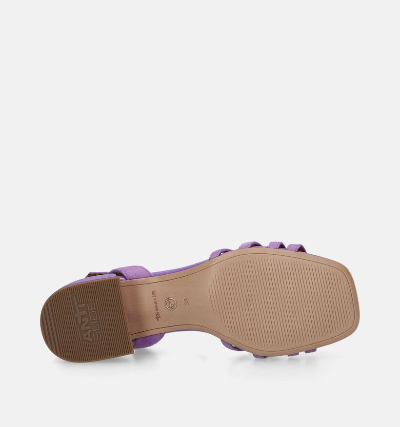 Tamaris Sandales avec talon carré en Mauve pour femmes (338291)