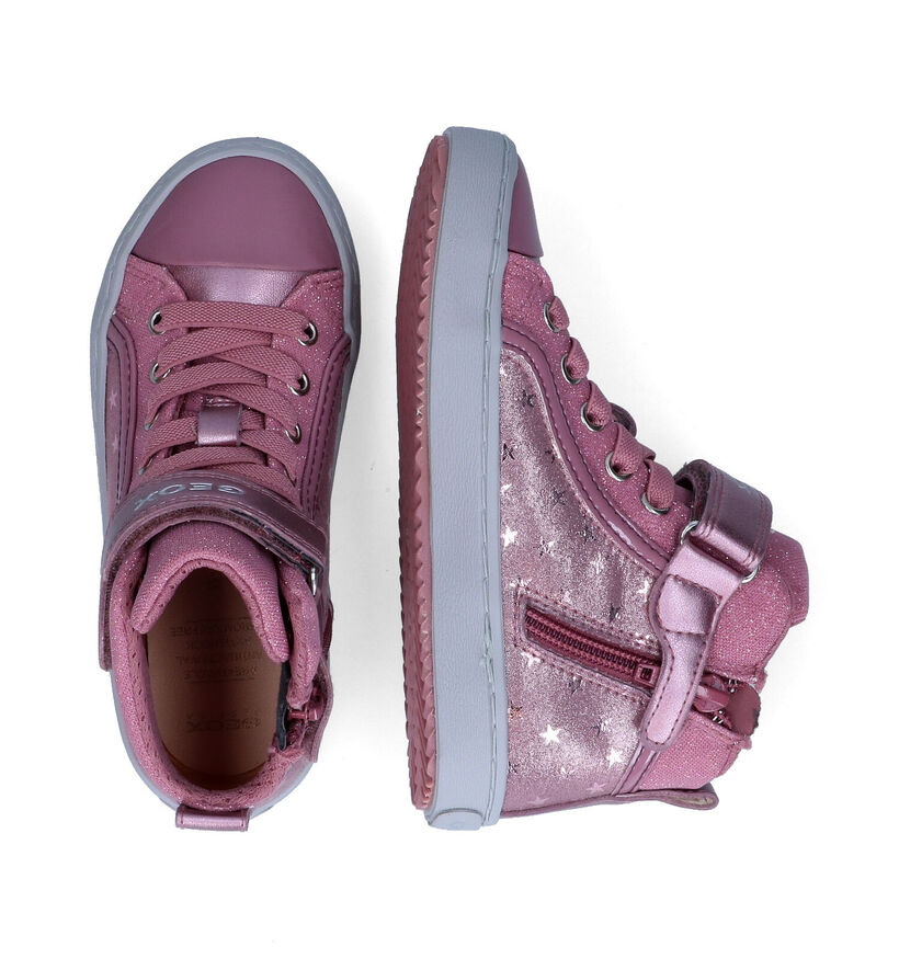 Geox Kalispera Taupe Hoge Sneakers voor meisjes (312541) - geschikt voor steunzolen