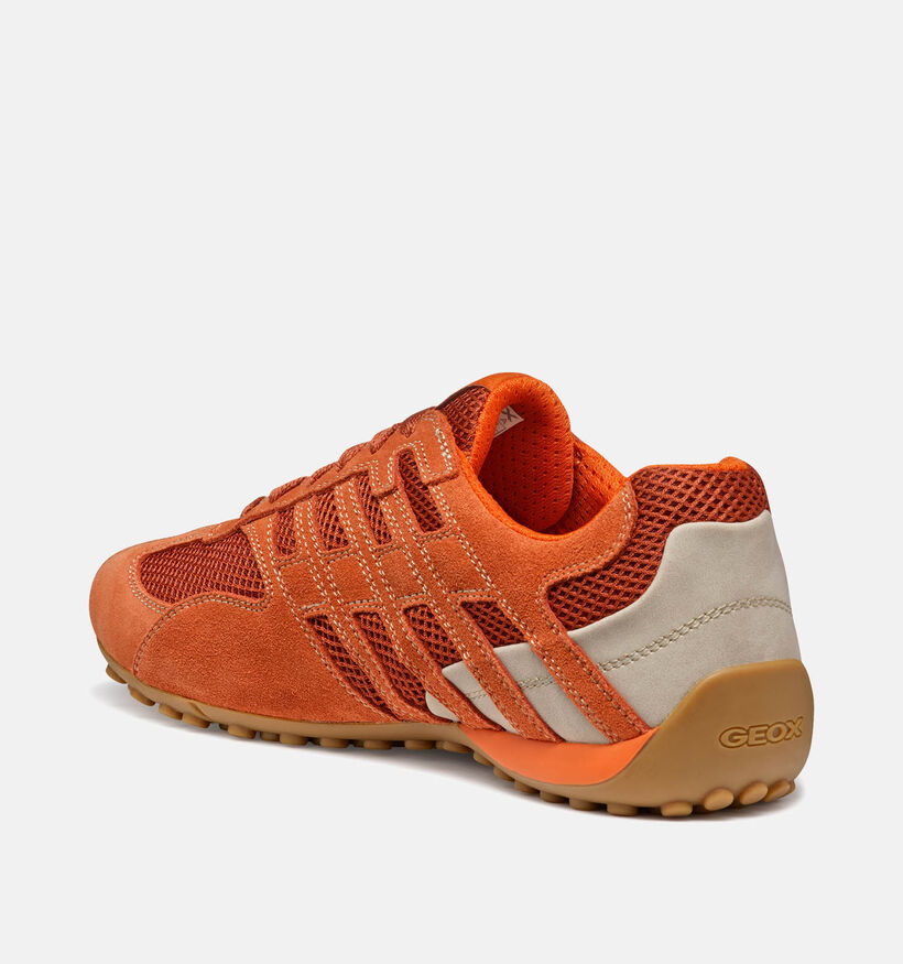 Geox Snake Original Baskets en Orange pour hommes (367982) - pour semelles orthop&eacute;diques