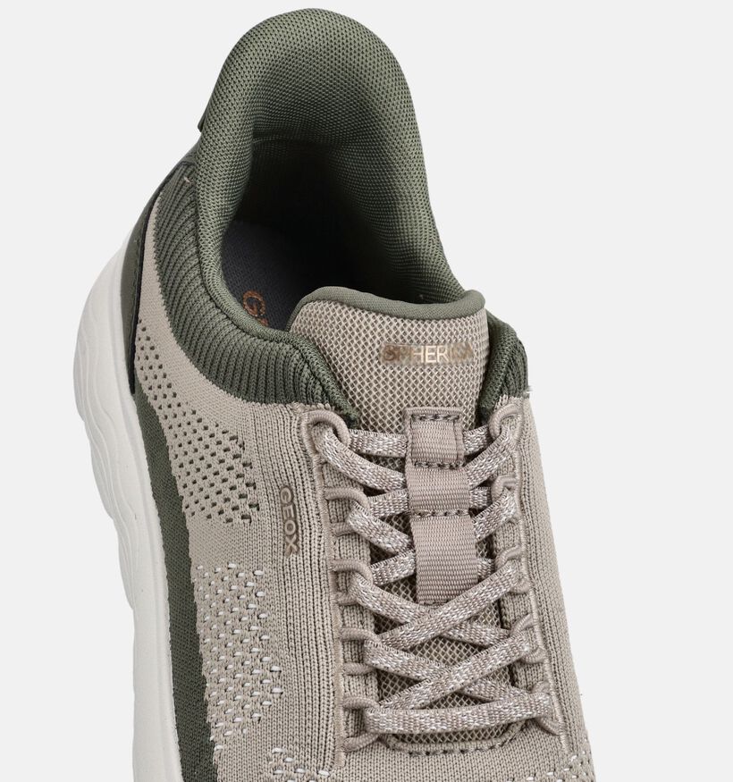 Geox Spherica Slip-ons en Vert kaki pour hommes (368029) - pour semelles orthop&eacute;diques