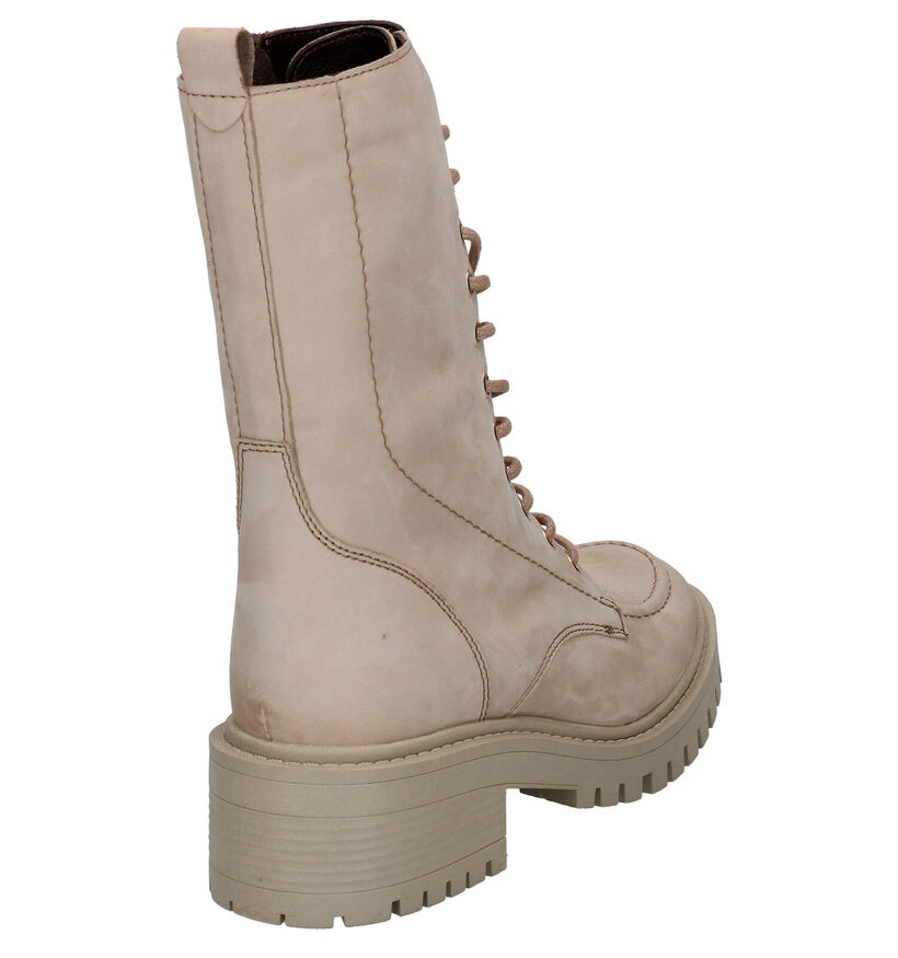 Poelman Klara Beige Laarzen in nubuck (300332)