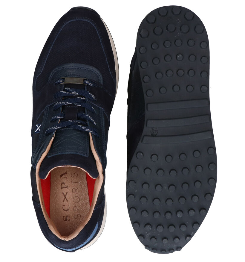 Scapa Blauwe Veterschoenen in nubuck (282923)