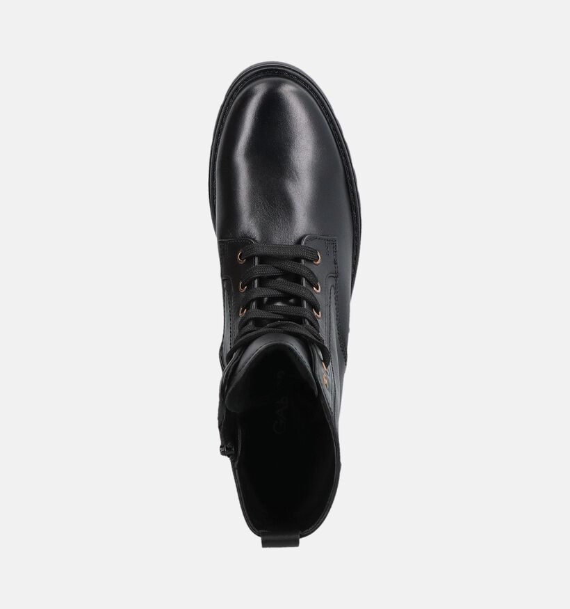 Gabor Zwarte Boots met Veters en Rits voor dames (380308) - geschikt voor steunzolen