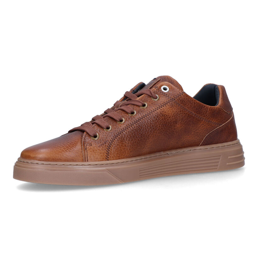 Bullboxer Chaussures à lacets en Cognac pour hommes (331806) - pour semelles orthopédiques