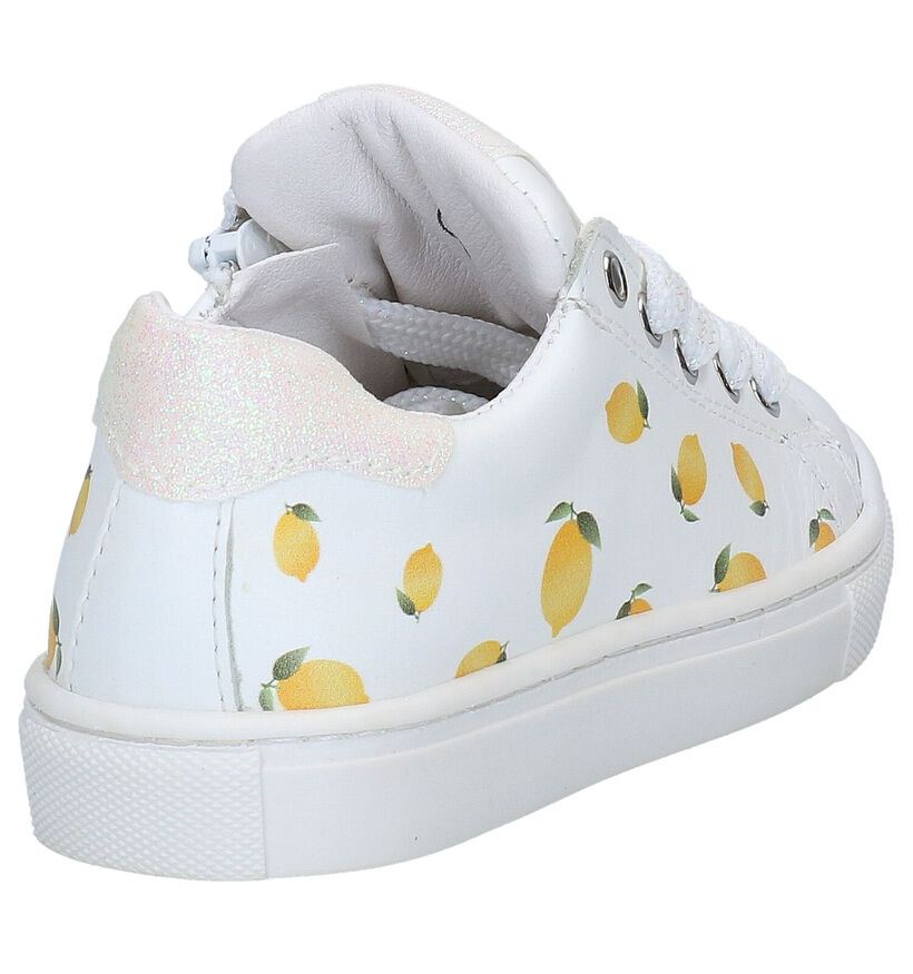 Kipling Vicky Lemon Witte Veterschoenen in leer (289892)