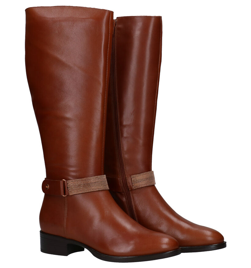 River Island Escape Bottes en Cognac en verni (281916)