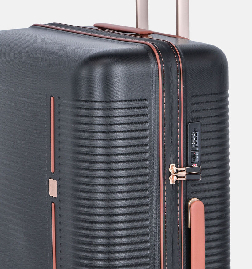 Origin Zwarte/Cognac Grote Reiskoffer Large voor dames, heren (376174)