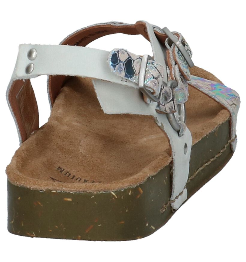 Palladium Sandales à talons en Argent en cuir (214057)