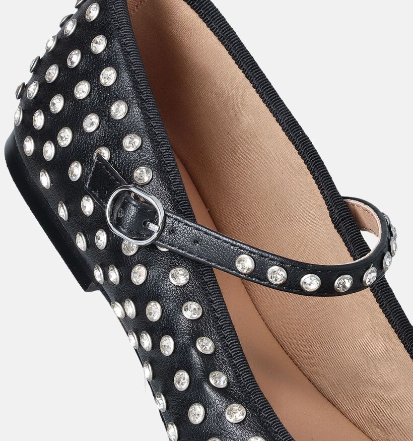 Steve Madden Vinetta Zwarte Ballerina met riempje voor dames (357620)
