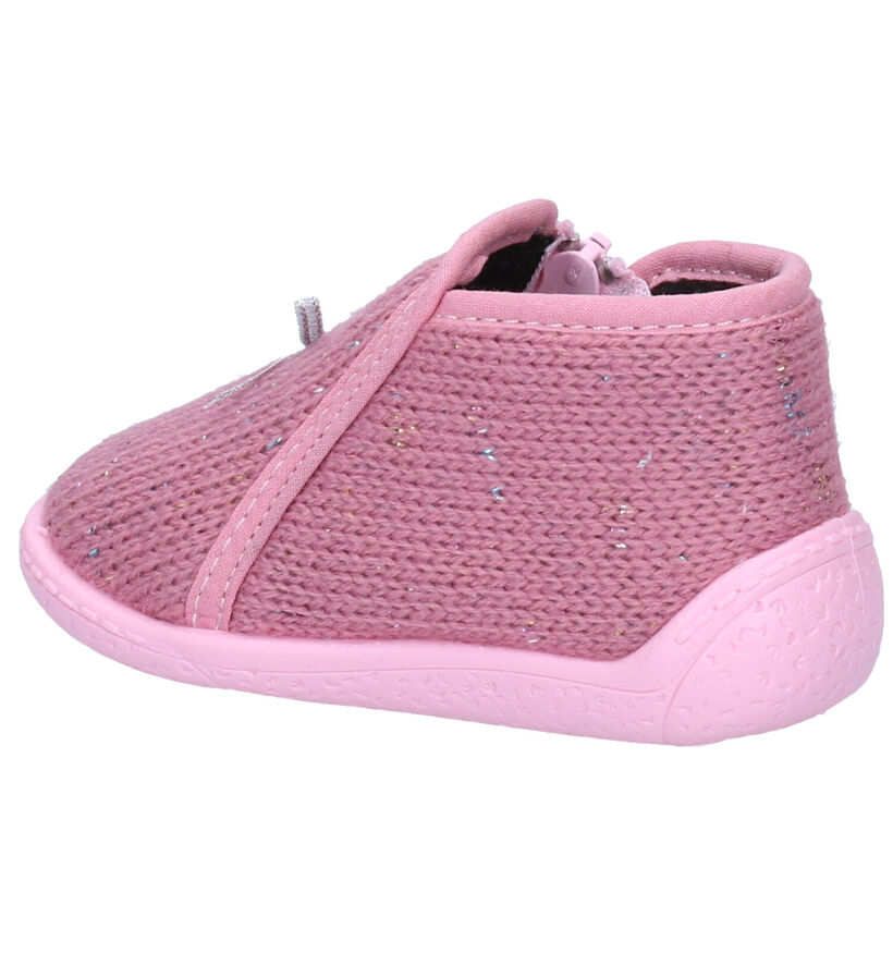 Milo & Mila Pantoufles pour bébé en Rose foncé pour filles (299954)