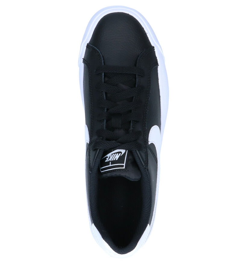 Nike Court Royale Zwarte Sneakers in leer (261703)