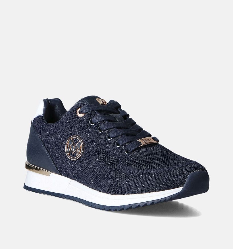Mexx Gitte Glitter Ellen Blauwe Sneakers voor dames (353416) - geschikt voor steunzolen