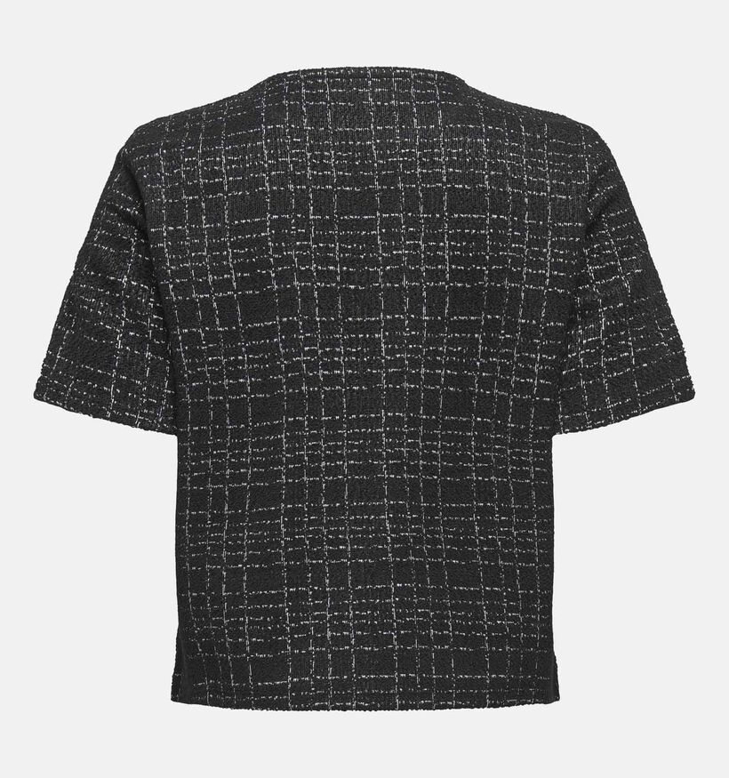 JDY Dorit Zwarte T-shirt Bouclé voor dames (362426)