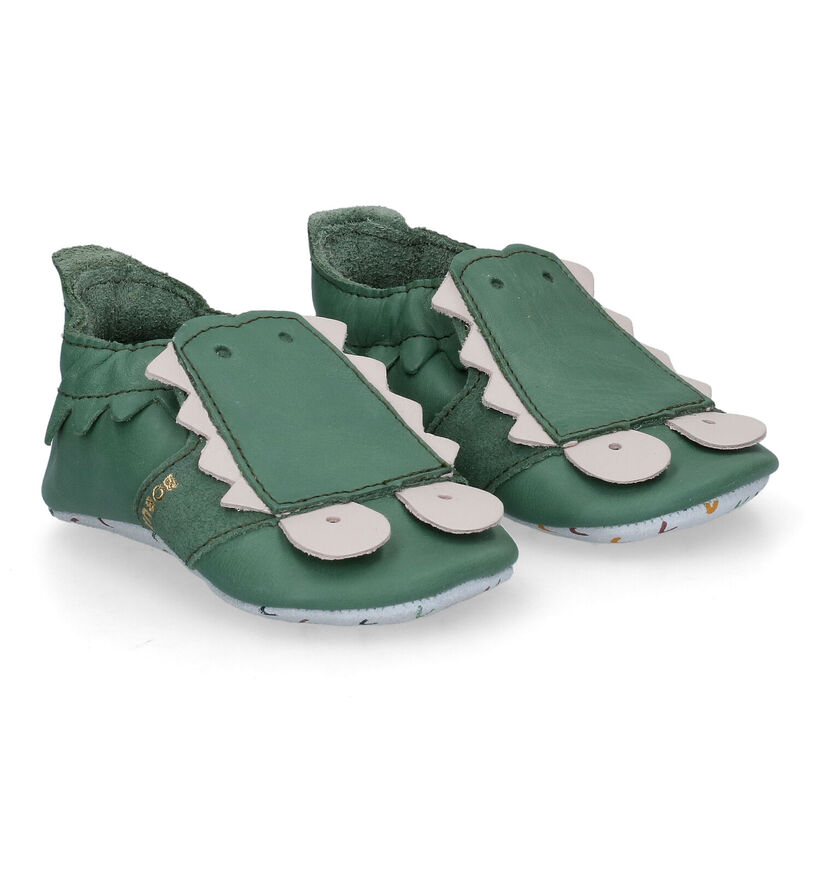 Bobux Snap Chaussons en Vert pour garçons, filles (330699)