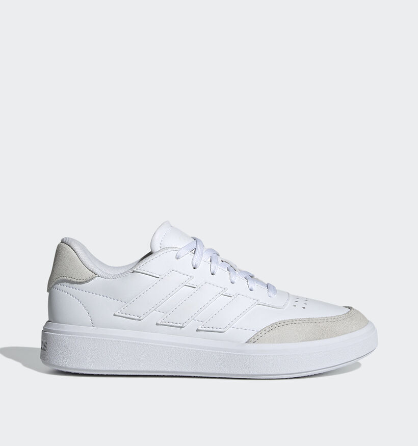 adidas Courtblock Witte Sneakers voor jongens, meisjes (362461) - geschikt voor steunzolen