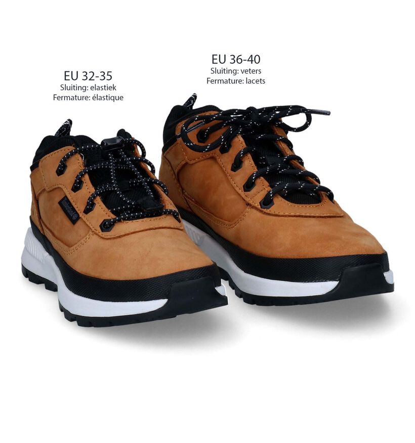Timberland Field Tracker Low Bottines en Cognac pour garçons (329079) - pour semelles orthopédiques